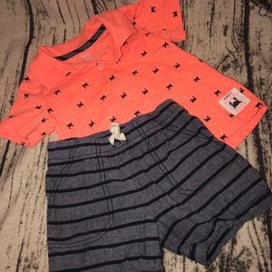 Matching shirt and shorts set